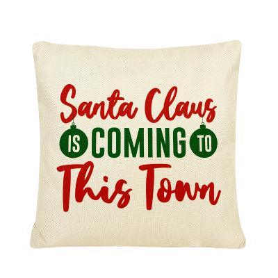 China 2021 modern minimalist Amazon Christmas sofa pillow cushion cover new anti-static Christmas border pillowcase for sale