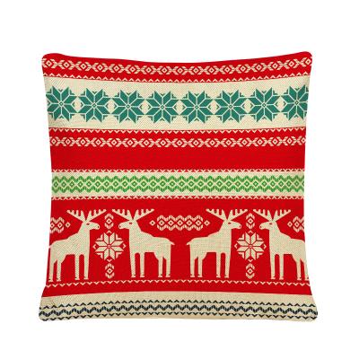 China Christmas News Sofa Christmas Pillow Amazon Home Holiday Anti-Static Single-Sided Printing Pillow Case for sale