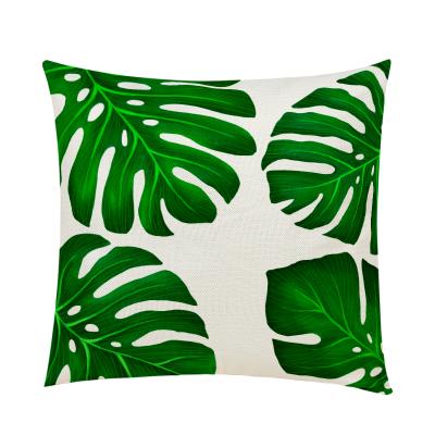 China 2022 Anti-static Frontier New Product Green Plant Cactus Green Leaf Cactus Leaf Single Sofa Cushion Cover for sale