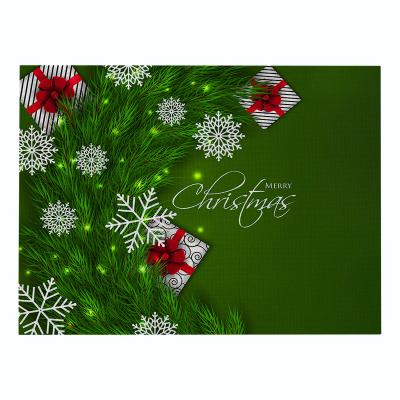 China Other 2021 Green Christmas Printing Series Cotton And Place Mats Amazon Home Furniture Kitchen Canvas Explosive Area Rugs for sale