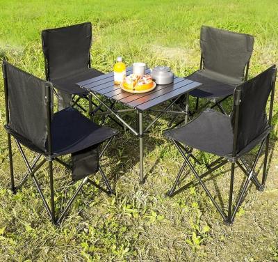 China Portable Outdoor Folding Table Aluminum Alloy Table Barbecue Equipment Egg Roll Easy-Carry Camping Table And Chair Set Camper Van for sale