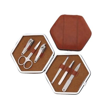 China Staniless Steel or Carbon Steel VW-MS-732 Apple Round Shape Competitive Products 6pcs Manicure Kit Wholesale Set for sale