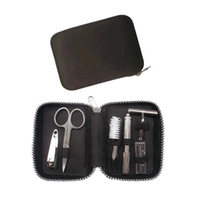 China VW-MS-787 PU/PVC Travel Manicure Kit Set For Men Balance Case With Black Color Business Travel Carry Bag Set Nail Clippers Cutter Nail Care for sale