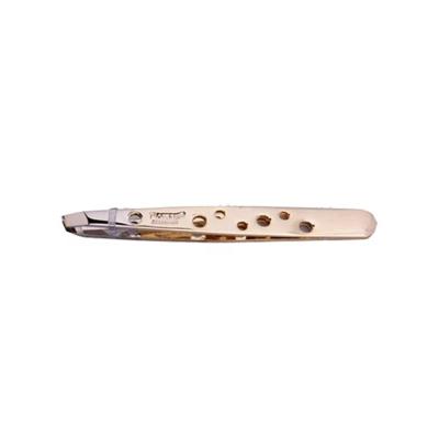 China Golden Eyebrow Best Quality Eyelash Extension Tweezers Pointed for sale