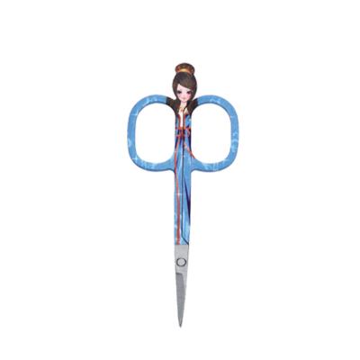 China VW-MS-012 Professional Right Handed Nose Hair Scissors Best Cutting Beauty Manicure Scissors For Eyebrow for sale