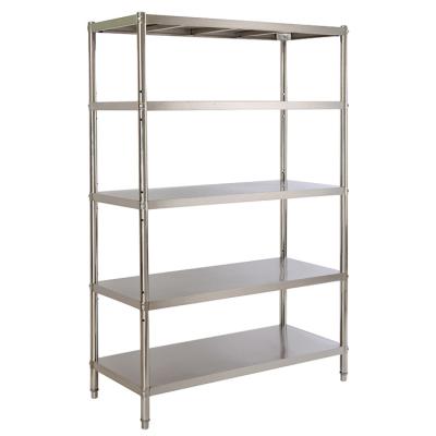 China 5 Layers Single-Sided Kitchen Storage Rack Stainless Steel Rack Shelf Kitchen Rack/Shelf Storage Rack Shelves for sale