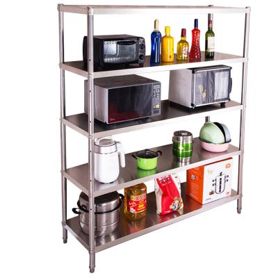 China Single-Sided Kitchen Living Room Racks Steel Storage Shelf Rack Shelf Storage Rack for sale