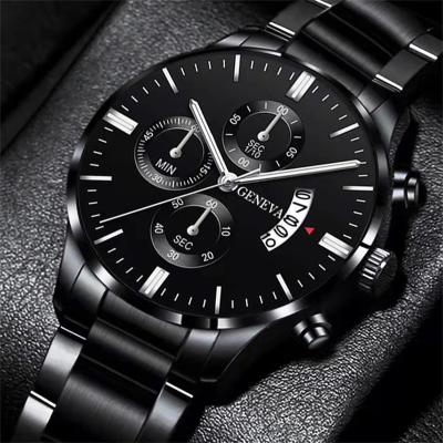 China Black Dial 44mm Black Dial 44mm Chronograph Chronograph Tachymeter Men's Casual Wristwatch Calendar Timer Quartz Watches for sale