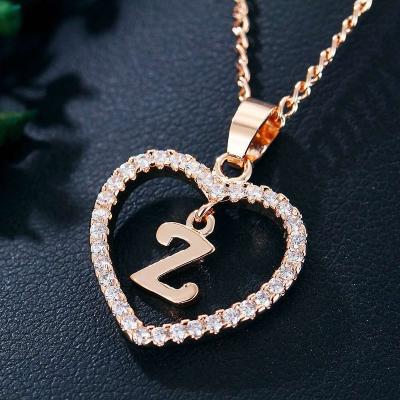 China New Contracted Wholesale Crystal Diamond Necklace Pendant, Luxury Diamond Love Pendant for sale