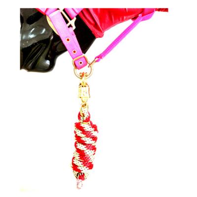 China Nylon Synthetic Saddle Horse Halter With Colorful Beads Polyester Rope Halter for sale