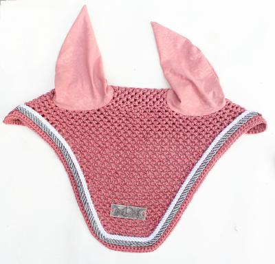 China Eco - Friendly Blue Knitted Cotton Fabric Horse Ear Hood for sale