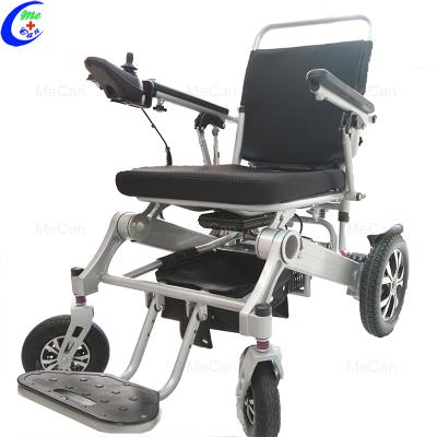 China New foldable lightweight aluminum electric wheelchair power wheelchair with lithium battery 59*38*78cm for sale