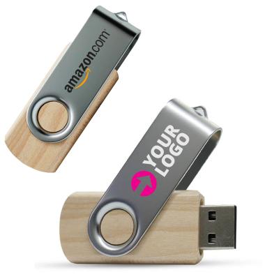 China 4Gb/8Gb/16Gb/32Gb Logo 4Gb/8Gb/16Gb/32Gb Name Label Name OEM Swivel USB Memory Stick Wood Pendrive Bulk Printed Metal Drive Flash Driver for sale