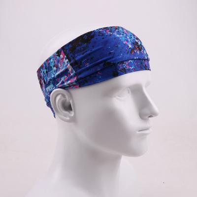 China Multifunctional Wholesale Cooling Elastic Headbands Logo Running Fitness Yoga Headbands Custom Made Good Quality Cotton Sports for sale