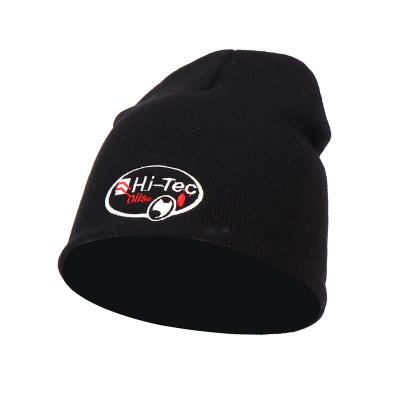 China COMMON Custom Logo Embroidery Acrylic Warm Men's Winter Knit Beanie for sale