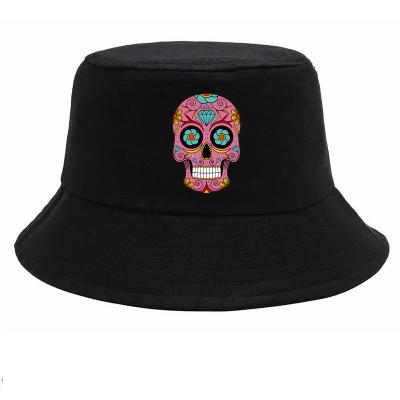 China Outdoor Activities 1 PCS SKULL Fisherman Bucket Hats Reversible Colorful Tie Dye Hat Unisex Dye Bucket Hats for sale