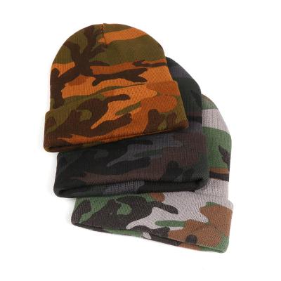 China COMMON most popular high quality custom design camouflage beanie, winter sport hat made in China for sale