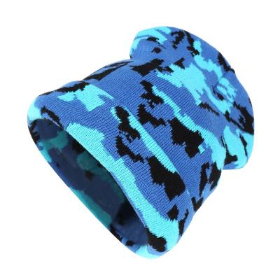 China Wholesale COMMON Acrylic Running Army Shorts Camouflage Winter Military Printed Knitted Beanies for sale