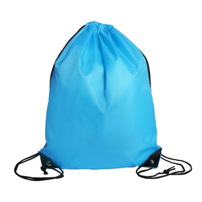 China New stock design solid color drawstring waterproof sale nylon cheap backpack for sale