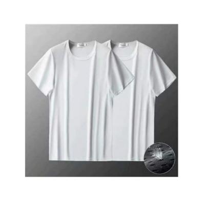 China Custom QUICK DRY Good Quality Promotional Silk White Summer Casual T Shirt For Men Cotton 2021 for sale