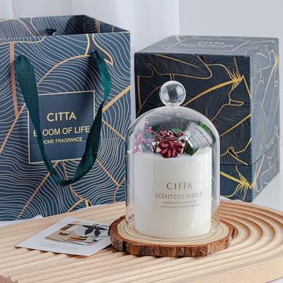 China Eco-enviroment Wholesale Custom Private Label Flowers Aromatherapy Luxury Dry Candles Soy Wax Christmas Valentines Gifts Scented Candle Set for sale