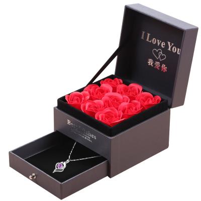 China Party .wedding .event .banquet Excellent Sales Cardboard Luxury Flowers Packaging Box Gift For Rose Flower Box With Drawer for sale