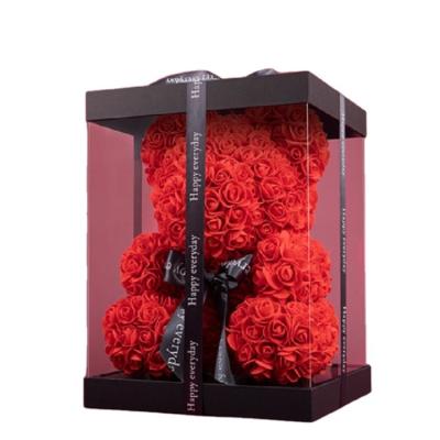 China Wedding Artificial Flower Wholesale Rose Teddy Bear Of Valentines Day Rose Bears Decoration Foam for sale