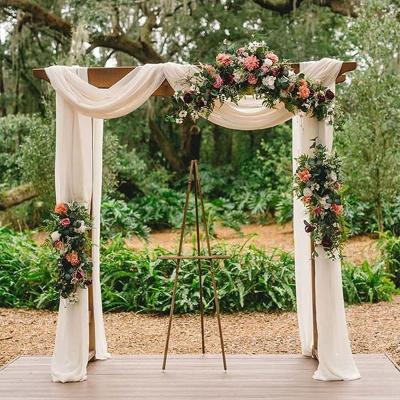 China New Type European Style Party .wedding .event .banquet Wedding Arch Yarn Decoration Chiffon Table Runner Party Banquet for sale