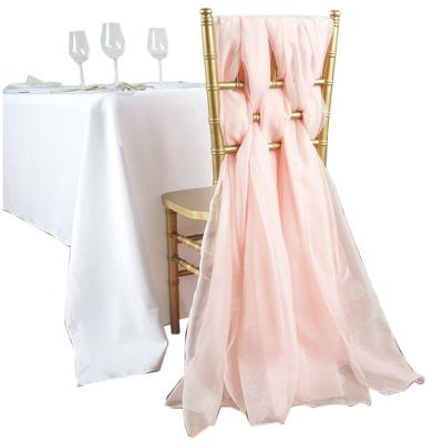 China Best Selling Wedding High End Wedding Chair Covers For Party Exquisite Chair Sash for sale