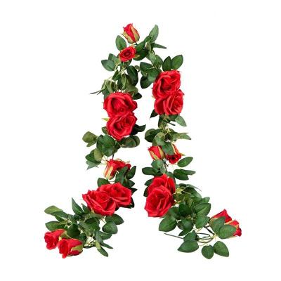 China Wedding New Design Decoration Plastic Natural Rattan Artificial Rose Vine Flowers Wedding Supplies for sale