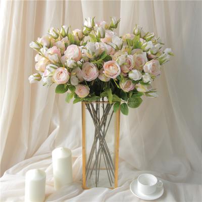 China Wedding Decoration New Exquisite Appearance Real Touch Artificial Rose Flower for sale