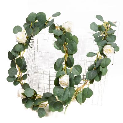 China Wedding Garland Artificial Greening Flower Garland Hanging Ivy Leaf Plant Vines High Quality Custom Decoration for sale