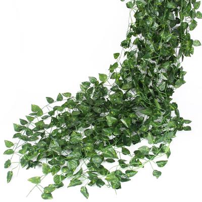 China Wedding Decoration Artificial Flowers Wedding Garland Green Vine Ivy Leaf Plant Hanging Vine for sale