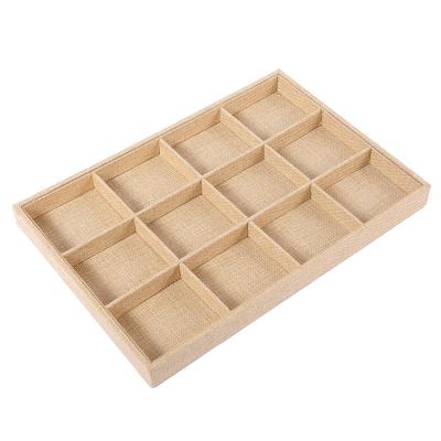 China Eco - Friendly Leather Velvet Wooden Jewelry Tray Display With Lid Insert Organizer Necklace for sale