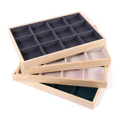 China Exquisite Jewelry Display Tray Simple And Delicate 12 Grids Earring Bracelet Jewelry Disply Display Stackable Jewelry Display Tray for sale