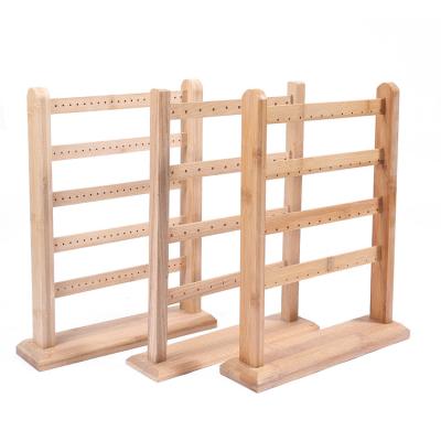 China Eco-friendly Solid Wood Studs Shelf Ear Jewelry Display Stand Jewelry Earrings Storage Rack Home Decoration Jewelry Props for sale