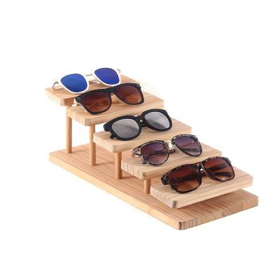 China Jewelry Disply Glass Solid Wood Display Rack Toy Storage Jewelry Display Stand Sunglasses Display Counter Decoration for sale