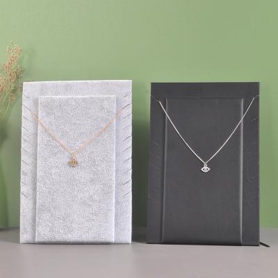 China Gray Flannelette Jewelry Display Stand Premium Necklace Jewelery Disply Ice Cream Pendant Jewelry Display Props for sale