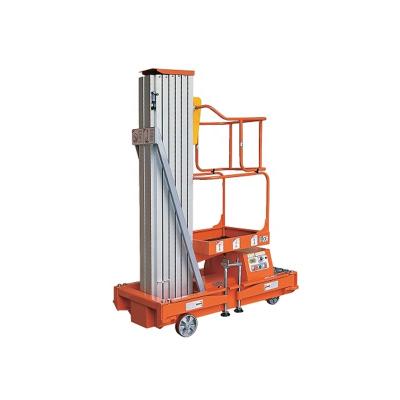 China Hotels Aerial Work Aluminum Alloy Man Lift / Platform Hydraulic Lift for sale