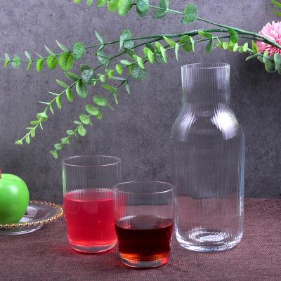 China Unique Novelty Amazon Best Seller Factory Produced Stripped Drinking Glass Set for sale