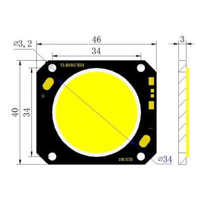 China INGAN Copper 400 Watt 4046 COB LED Chip Power 200W 300W 400W 500W Amber Cyan Yellow Orange Green Blue Red 460nm 520nm 600nm 620nm for sale