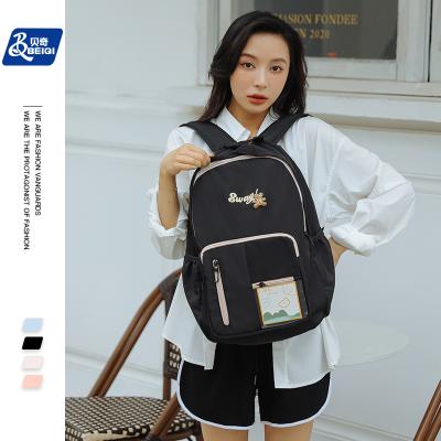 China Anti-theft Drop Shipping Soft Style Multi-pockets Design Fashionable Student Girls Softback Backpack Outdoor Bag for sale