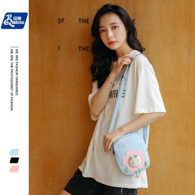 China Polyester Drop Ship Little Plush Flower Doll Design Women Girl Cute Cross - Body Purse Mini Single Shoulder Messenger Bag for sale