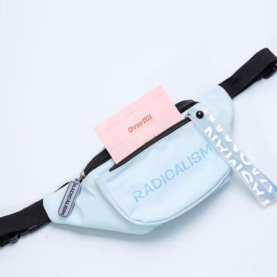 China Custom Print Logo Fanny Pack Waist Bag Letter Bq Logo Low MOQ Large Custom Simple Anti-theft Zipper Design for sale