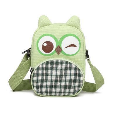 China Bq LOGO Low MOQ Cartoon Cat Design Fashion Cute Women Girl Canvas Messenger Custom Cross - Body Mini Purses Bag Custom Logo for sale