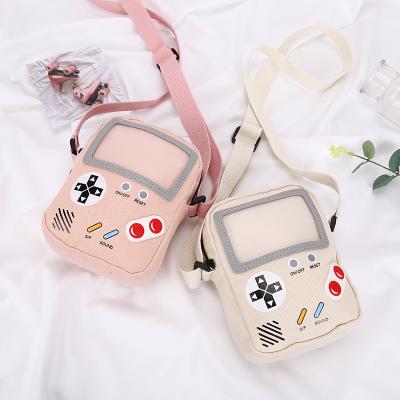 China Canvas Tending 2020 Casual Shoulder Bag Mini Small Bag Male And Messenger Game Machine Pattern Bag Sports Style Student for sale