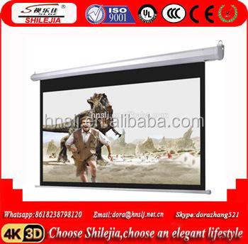 China 160 16:9 Inch Electric High Quality And Cheapest Price Electric Projector Screen for sale