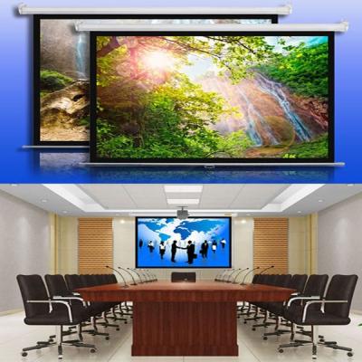 China 2015 High Quality Manual Wall Mounted Projector Screen/Auto Wall/Self Lock Manual Projection Screens Xinxiangshilejia Screen for sale