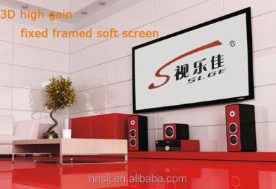 China Excellent Visual Effect 16:9 Home Theater Fixed Screen To Frame Fixed Frame Projection Screen Aluminum Shell Projectors Screen High Quality for sale