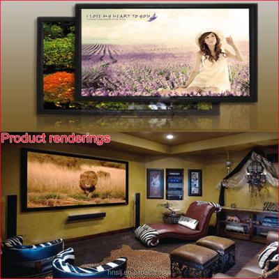 China 2015 Lowest Price Fixed Frame Projector Screen Projector Screen Frame Curtain Frame High Quality Screens Home Theater In China for sale